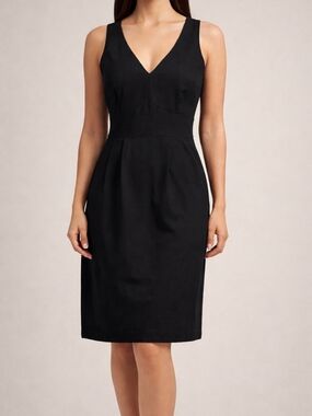 Banana Republic Sleeveless Black Sheath Dress – Size 4 Petite